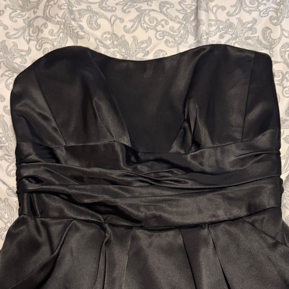 David's Bridal Chic Black Strapless Dress - Picture 4 of 7